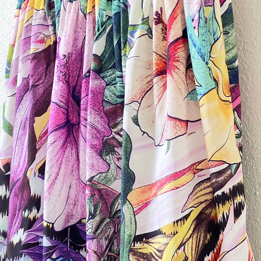 Just Cavalli NEW Printed Floral Art to Wear Dress Size 4 ๐ NWT - Picture 15 of 15